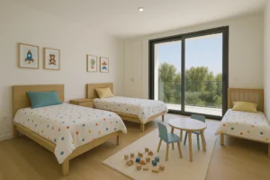 Reformas en Málaga con Irureform 51 Dormitorio infantil reformado en chalet familiar de Málaga.