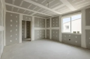 Instalación de pladur en Málaga con juntas enmasilladas y acabado profesional.