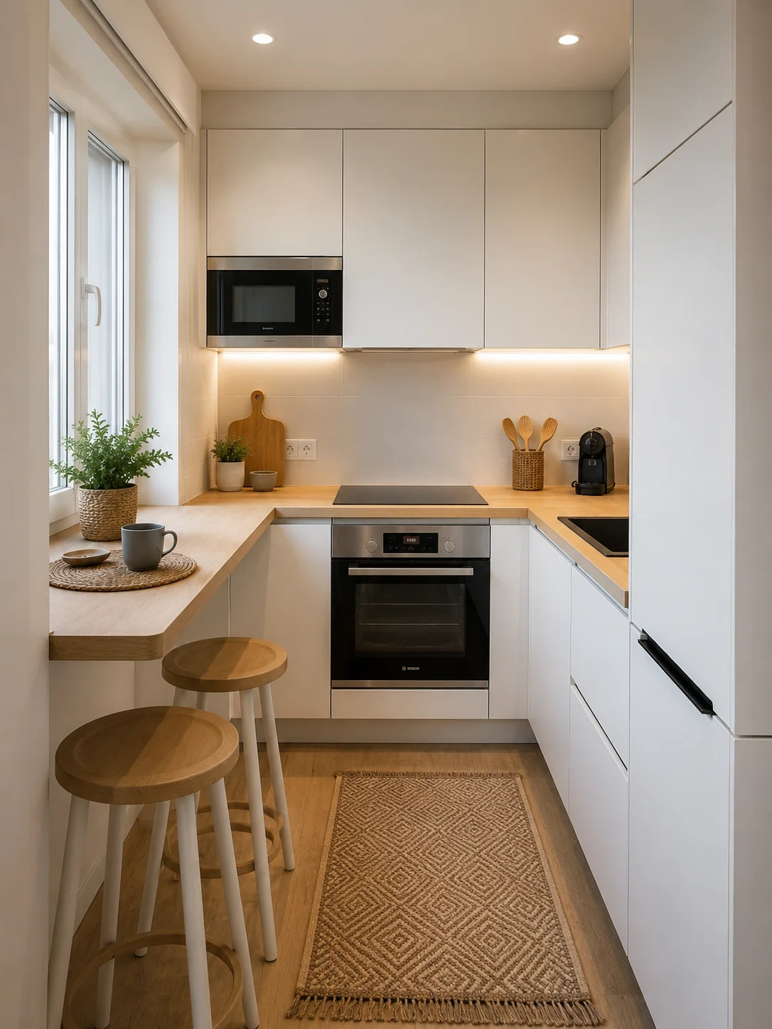 Cocina pequeña reformada en Málaga