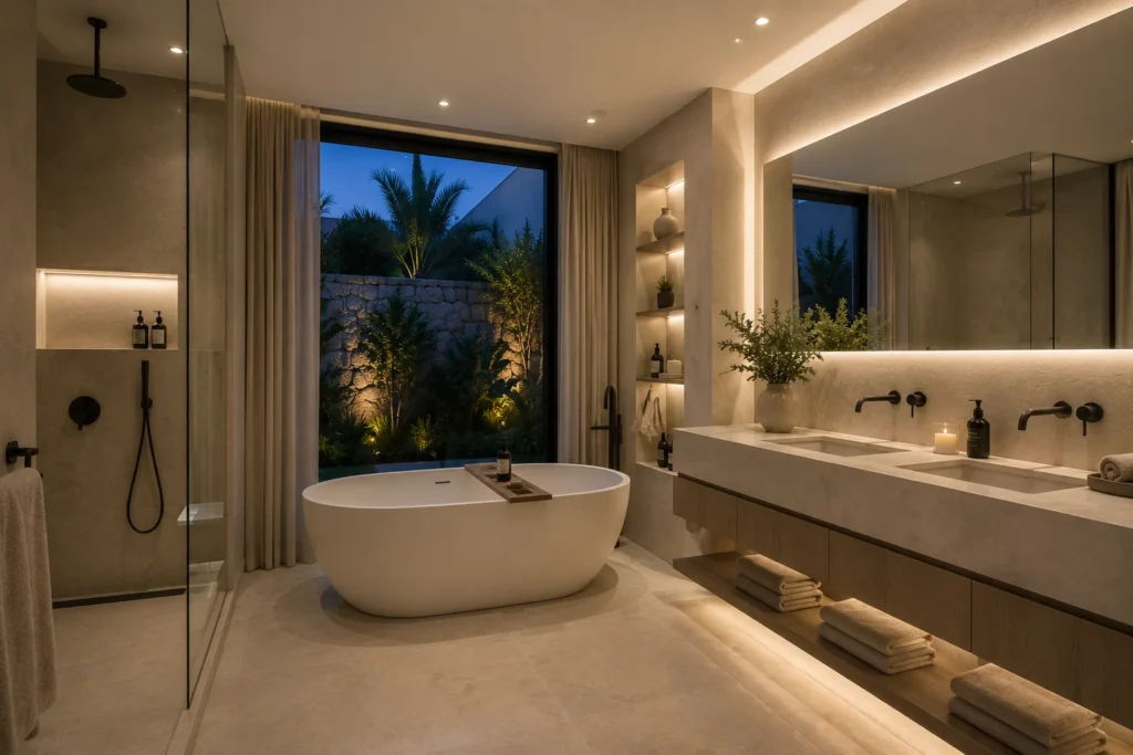 Baño de villa reformado en Málaga