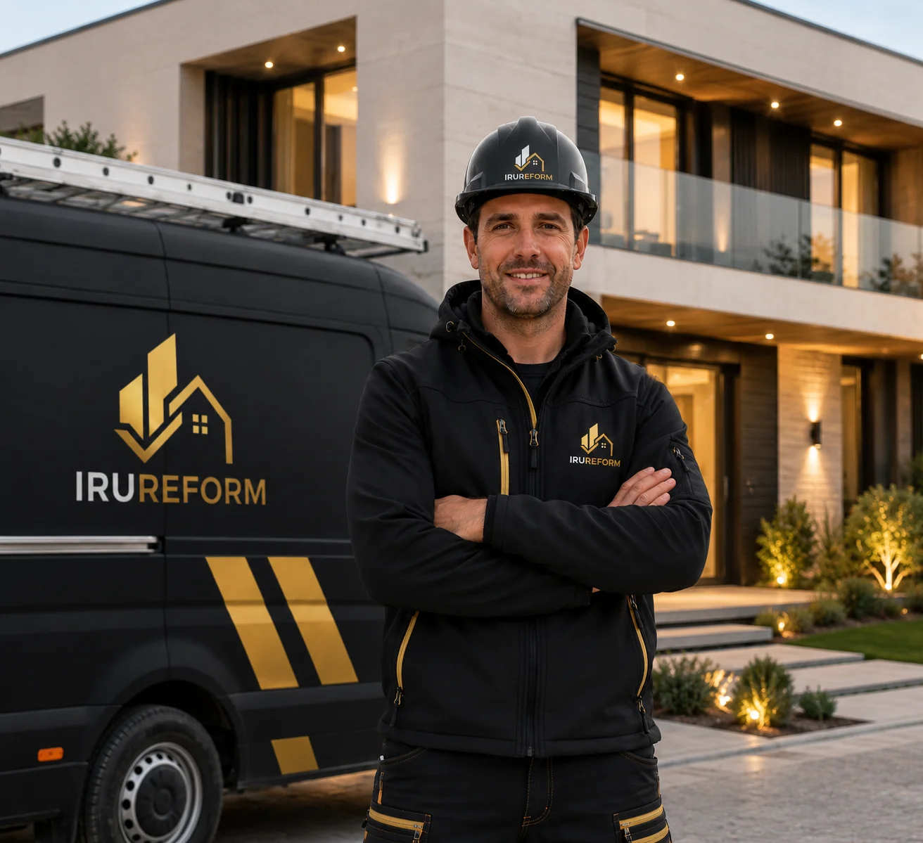 Técnico de Irureform frente a furgoneta de reformas integrales en Rincón de la Victoria